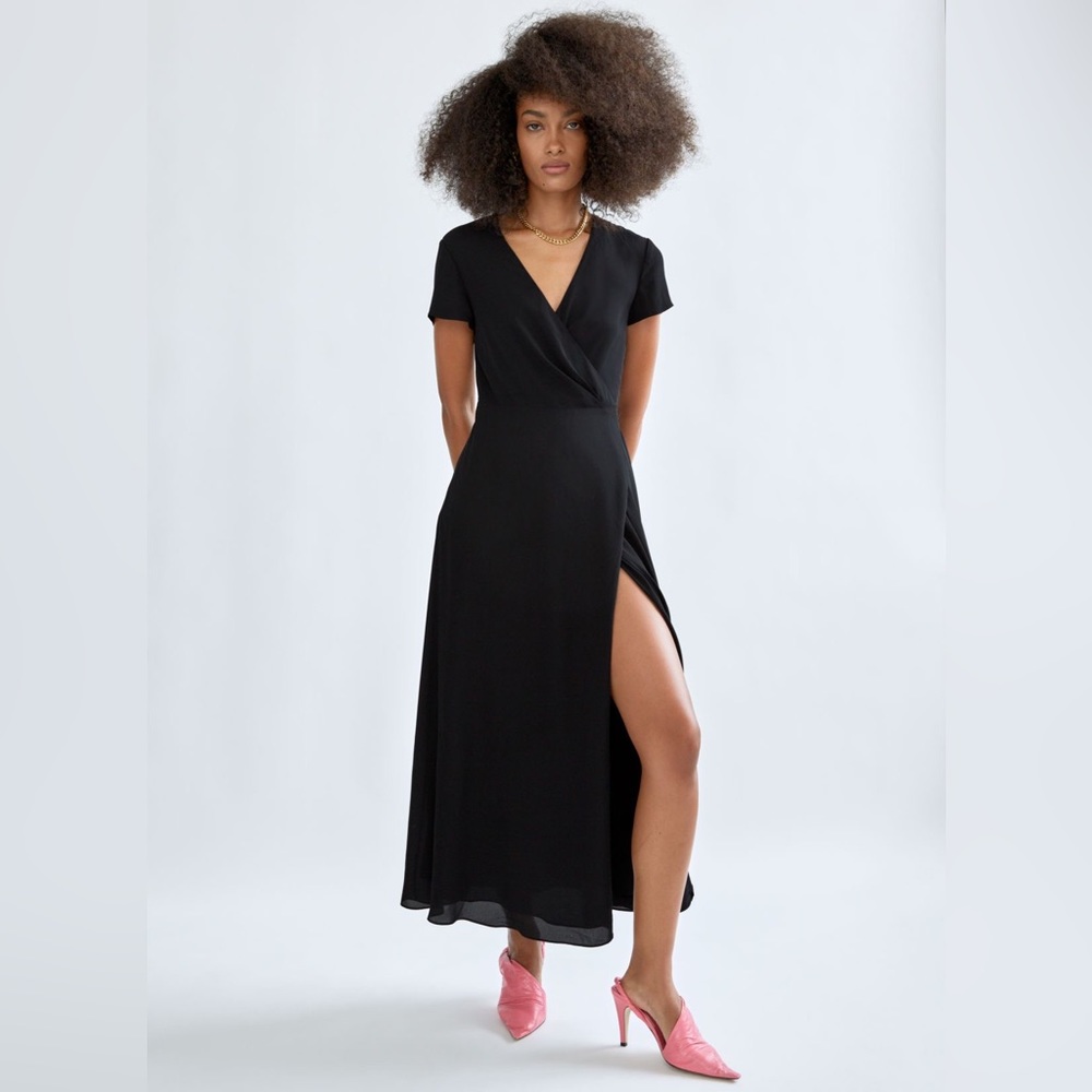 Babaton Slit Wrap Dress